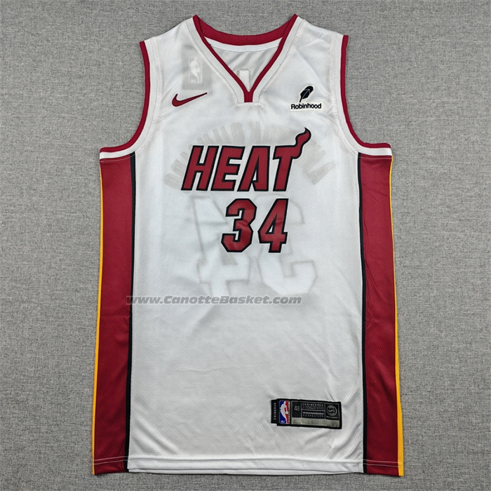 Maglia Miami Heat Giannis Antetokounmpo No 34 Association Bianco